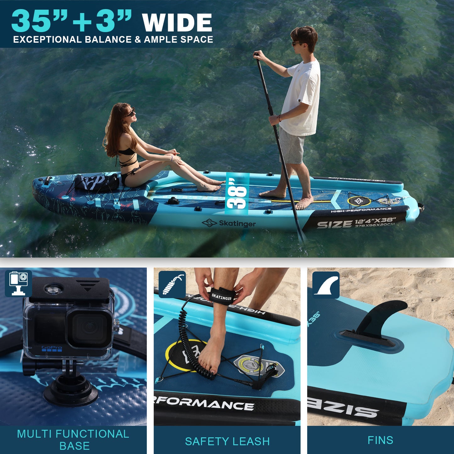 Deska SUP do wędkowania 12′4″