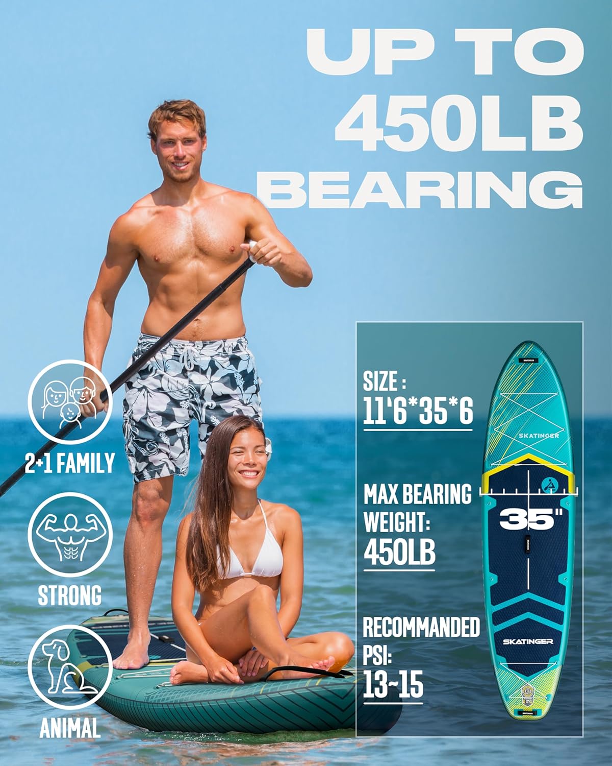 Prana Meteor Blue 350x89x15 cm (11'6'') deska SUP do jogi