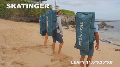 Leafy Expedition Blue 350x89x15 cm (11'6'') deska SUP do jogi